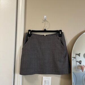 Reformation grey/brown mini skirt